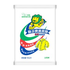 LION 獅王 洗衣用合成清潔劑 添加植物性肥皂粉, 10kg, 1包
