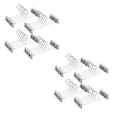 마켓플랜 논슬립 코팅 집게 바지걸이, 화이트, 40개