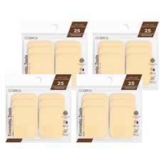 台灣 COSMOS 25 兩用粉餅海綿 6入 S30681, 膚色, 4包