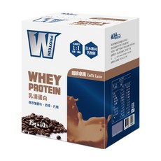 義美生醫 W PROTEIN乳清蛋白飲 咖啡拿鐵 10包, 350g, 1盒