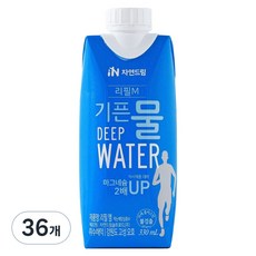 기픈물 자연드림 리필엠 종이팩 마그네슘 2배 해양심층수, 330ml, 36개