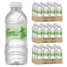 TAISUN 泰山 twist water 環保包裝水, 330ml, 72瓶