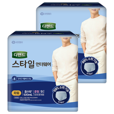 디펜드 남성용 스타일 언더웨어 성인기저귀 파워, 중형, 9개입, 2개
