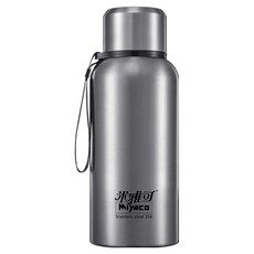 Miyaco 米雅可 KORUTO 316不鏽鋼保溫瓶 台灣製造 SGS檢驗合格 雙層真空保溫保冰 耐酸鹼耐腐蝕耐高溫, 不銹鋼色, 2L, 1個
