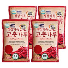 일년래래 중국산 미분용 고춧가루, 1kg, 4개