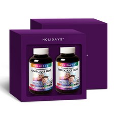 HOLIDAYS 高品質Omega-3 1100膠囊禮盒, 180顆, 2罐