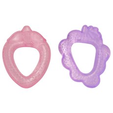 green sprouts 小綠芽冰鎮冷凍型按摩固齒器2件組 蔬果造型 舒緩疼痛 適用於3個月以上寶寶, 固齒器, 1組