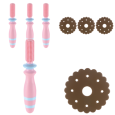 Richell 利其爾 TLI幼兒牙刷組 STEP1 6個月, 混色, 4個