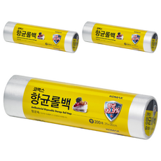 코멕스 항균 비닐롤백 중 250 x 350 mm 200p, 중(M), 200개, 3개