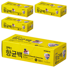 코멕스 항균 비닐백 미니 17 x 25cm, 미니(XS), 100개, 4개