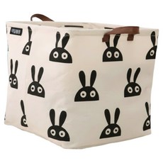데일블룸 접이식 손잡이 패브릭 바구니, 토끼, 1개