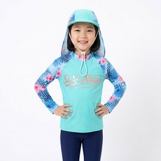 KKOKKOMASHOE 女童防磨長袖泳衣 + 泳帽 + 長褲套裝 KD32009