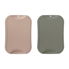 doble 不會留下刀痕的抗菌砧板, 鮭魚色 + 卡其色, 1套