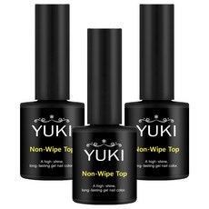 Yuki Gel Nail 非擦拭頂部凝膠 10g, 混色, 3個