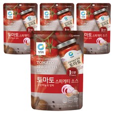 청정원 토마토 스파게티소스 싱글파우치, 170g, 4개