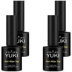 Yuki Gel Nail 非擦拭頂部凝膠 10g, 混色, 4個