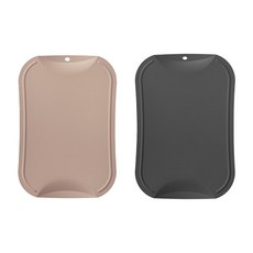 doble 不易產生刀痕的抗菌砧板2件組, 鮭魚粉, 炭灰色, 1個