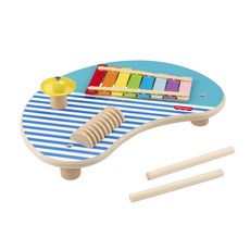 fisher-price 費雪 原木玩具 HXT91 音樂桌, 1個, 混合顏色