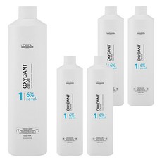 L'OREAL PROFESSIONNEL 巴黎萊雅PRO 彩色氧化霜 染髮用雙氧乳 6%, 1L, 5個