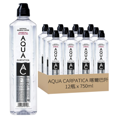AQUA CARPATICA 喀爾巴阡 天然礦泉水, 750ml, 12瓶