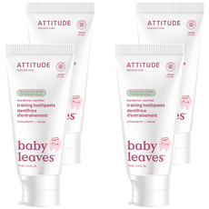 ATTITUDE 艾特優 幼兒學習 無氟草莓牙膏, 75g, 4條