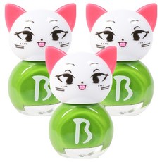 Bobly Kids 美甲貓貼紙型兒童美甲, 綠平, 3個