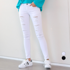 Tomato Factory 女款刷破緊身褲