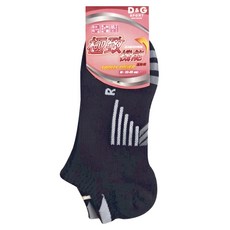 D&G 透氣避震足弓女襪 6雙組, 22~25cm, 黑色