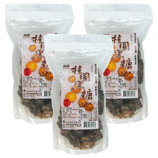 埔里農會 桂圓黑糖塊 手工製作 無添加香精、防腐劑及焦糖色素, 380g, 3包