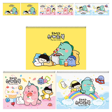 포포팬시 3000 라이노 스케치북 블루 + 핑크 + 옐로우, 8절, 30매, 3세트