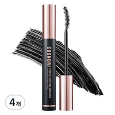 코스노리 퍼펙트 세팅 워터프루프 롱앤컬 마스카라 7ml, 01블랙, 4개