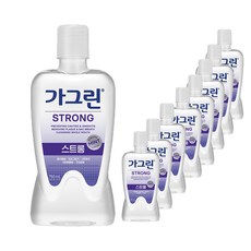 가그린 스트롱 구강청결제, 750ml, 9개