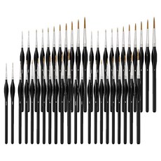 Mungudam 多功能美術筆刷 線條細節筆 11件組 黑色, 4套, 17.5~19.4cm