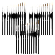 Mungudam 多功能美術筆刷 線條細節筆 11件組 黑色, 3套, 17.5~19.4cm