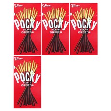 glico 格力高 Pocky 百奇巧克力棒 經典巧克力風味 酥脆餅乾棒 27g, 4盒