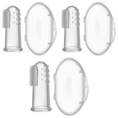 DrBrown's 手指矽膠嬰兒牙刷, 單一顏色, 3個, 1入