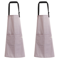 씨오브비 주방 작업 카페용 길이조절 생활방수 앞치마, 블랙핑크, 2개