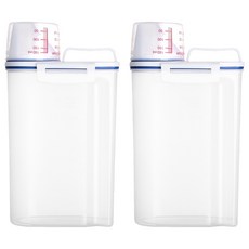 寵物夢工廠 手提飼料儲存罐, 透明, 2個, 2.5L