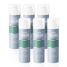 도루코 쿨링 쉐이빙 폼 프레쉬 허브, 6개, 210ml