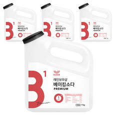 REBOW B1 高級大容量瓶裝小蘇打粉, 1kg, 4個