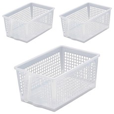 KEYWAY 聯府 櫥櫃手把深型收納籃/置物籃 3個, 透明, 1組