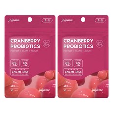 jojome 法國蔓越莓益菌膠囊, 含43mg前花青素，400mg/顆, 30顆/包, 2包