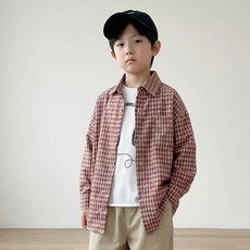 pinkb 兒童Kiva格紋襯衫