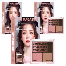 16 brand 迷你雜誌彩妝盤, 01 玫瑰棕色心情, 3盒