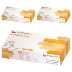 MEDIHAND 美恆 NBR燕麥手套 耐穿又舒服, 藍色, M, 3盒