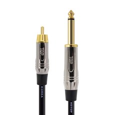 HDtop RCA 轉 5.5 單聲道連接線 0.5m, 金屬黑, 1個, HT-TP3132