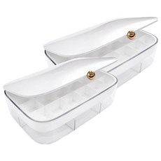 피키픽스 악세서리 쥬얼리 보석 2단 수납 정리함, 화이트, 2개