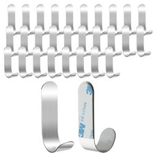 쓰리엠 강력접착 다용도 스테인레스 후크 J형 8p, 4세트