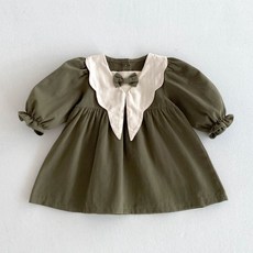 STARDOOR 兒童蝴蝶結領經典洋裝