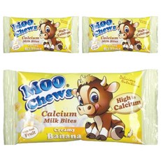 Moo Chews 牛奶鈣片 香蕉風味, 18g, 3包